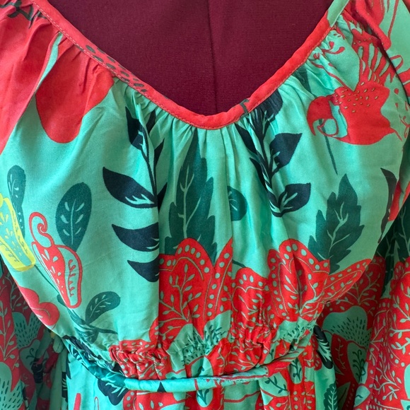 Farm Rio X Anthropologie Full Sleeved Maxi Dress Sz. XS - Picture 9 of 15